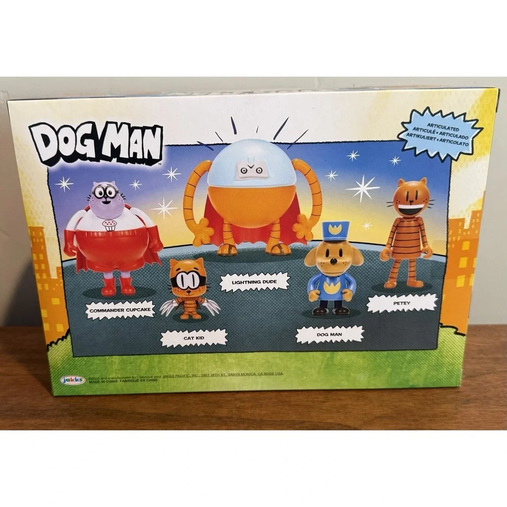 Dog Man 2.5 Inch Scale Supa Buddies and Baddies Multipack Action Figures, Par...